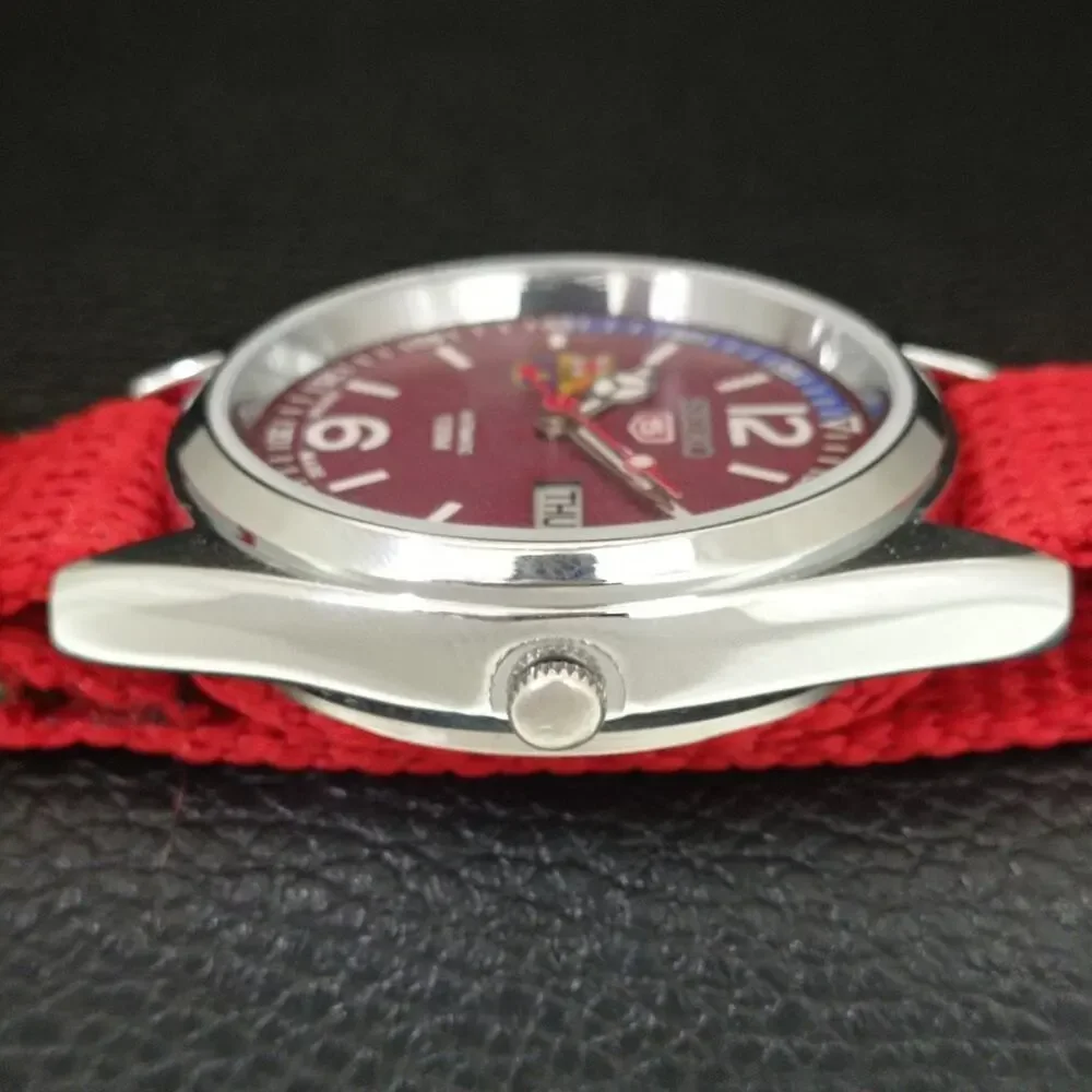 Vintage 1970 FCB Seiko Automatic Mens Silver Watch W/daydate & FCB accents